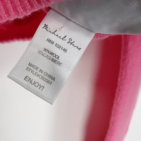 Pink Michael Stars Los Angeles Women’s XS Turtleneck Sweater Wool Cashmere - Picture 7 of 11